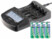 Image article Chargeur rapide haute performance avec écran et 4 accus NiMH type AA