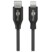 Câble USB-C vers Lightning noir de 1 mètre de long.