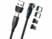Image article Câble magnétique USB-C / USB-A vers USB-C / Lightning avec 4 connecteurs