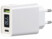 Image article Chargeur secteur USB-A et USB-C 30 W avec indicateur sur écran LED - Blanc