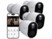Image article 4 caméras de surveillance d'extérieur rechargeables connectées 2K IPC-930