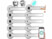Image article 5 poignées de porte connectées TSZ-800 - coloris argenté