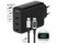 Image article Chargeur secteur GaN 4 ports USB-A / USB-C 120 W avec câble USB-C - noir