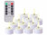 Image article 12 bougies chauffe-plat LED effet flamme rechargeables et télécommandées