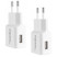 Image article 2 chargeurs secteur USB A 2,1 A / 10,5 W - coloris blanc