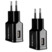 Image article 2 chargeurs secteur USB 2,1 A / 10,5 W - coloris noir