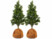 Image article 2 housses d’hivernage pour pot de fleur - 40 x 40 cm - Marron