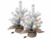 Image article 2 sapins de Noël artificiels enneigés USB à LED - 26 cm