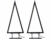 Image article 2 sapins de Noël design lumineux USB - 46 cm