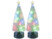 Image article 2 sapins de Noël enneigés avec LED multicolores USB