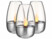 Image article 3 photophores solaires "Luna" avec LED effet flamme