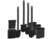 Image article 4 brosses pour WC en silicone - coloris noir