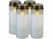 Image article 4 grandes lanternes funéraires avec effet flamme à piles - coloris blanc
