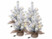 Image article 4 sapins de Noël artificiels enneigés USB à LED - 26 cm