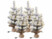 Image article 4 sapins de Noël USB artificiels enneigés 50 LED - 56 cm