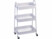 Image article Chariot de rangement 3 niveaux à roulettes - coloris blanc