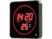 Image article Horloge radiopilotée 20 x 20 cm avec thermomètre - LED rouges