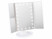 Image article Miroir grossissant lumineux à 3 faces – coloris blanc