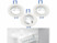Image article 3 cadres encastrables pour ampoule MR16 angle réglable - coloris blanc