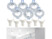 Image article 6 cadres encastrables coloris argenté avec 6 spots LED