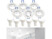 Image article 6 cadres encastrables coloris blanc avec 6 spots LED