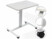 Image article Bureau assis/debout manuel avec roulettes - coloris blanc