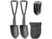 Image article 2 pelles pliables 3 en 1 en acier carbone