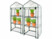 Image article 2 serres en film 3 étages avec porte enroulable - transparent blanc