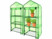 Image article 2 serres en film 4 étages avec porte enroulable - transparent vert