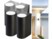 Image article 4 appliques murales arrondies double faisceau up & down culot GU10 - noir