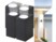 Image article 4 appliques murales carrées double faisceau up & down culot GU10 - noir