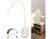 Image article Lampe à col de cygne secteur avec report de prise et chargeur USB - Blanc