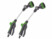 Image article 2 lances d'arrosage à 7 types de jets et flux réglable