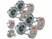 Image article 4 rosettes rondes pour porte avec verrou et indicateur d'occupation