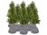 Image article 8 housses d’hivernage pour pot de fleur - 70 x 65 cm - Anthracite