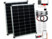 Image article Régulateur 20 A MPPT-90.app avec 2 panneaux solaires 110 W, supports et câbles