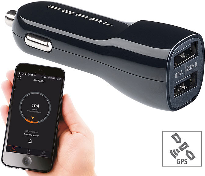Chargeur double USB 12V avec Traceur GPS et application Smartphone, Chargeurs
