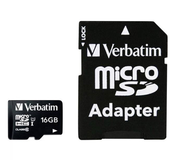 Carte mémoire Micro Secure Digital ( micro SD) Verbatim 16 Go SDHC