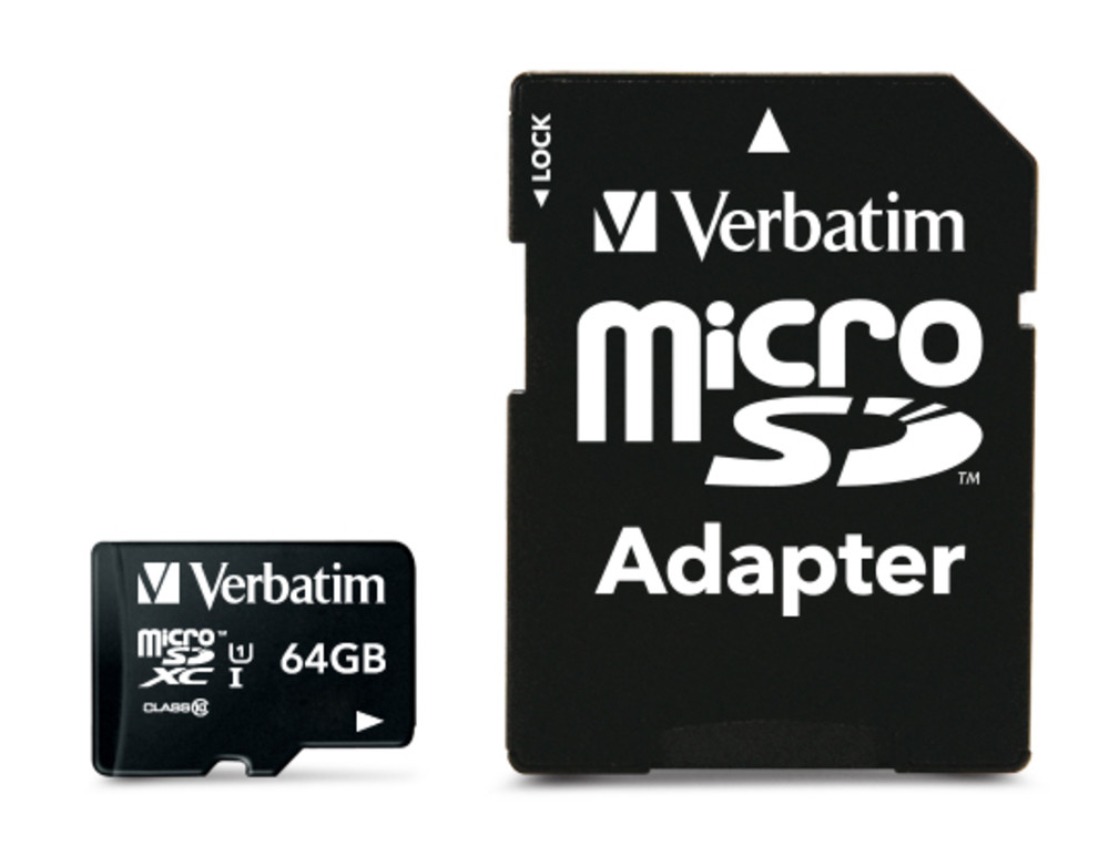 Carte micro SDXC Verbatim 64 Go, Cartes microSD