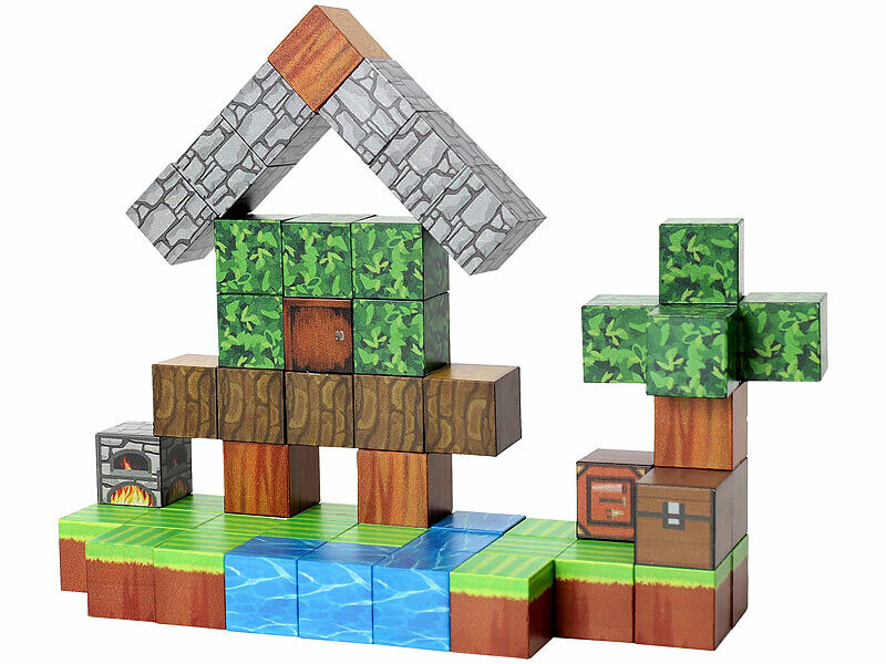 Blocs de construction magnétiques design pixels - 54 pièces | Jeux de ...