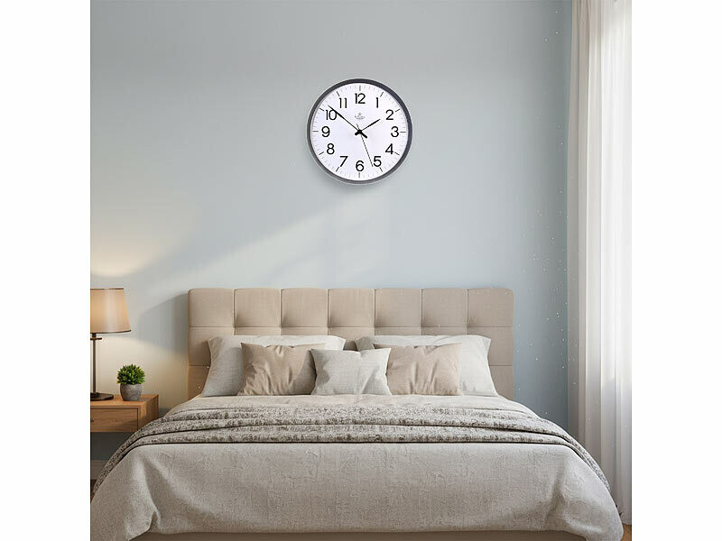Horloge murale radio-pilotée moderne 27 cm x 27 cm x 5 cm - AMS Modèl