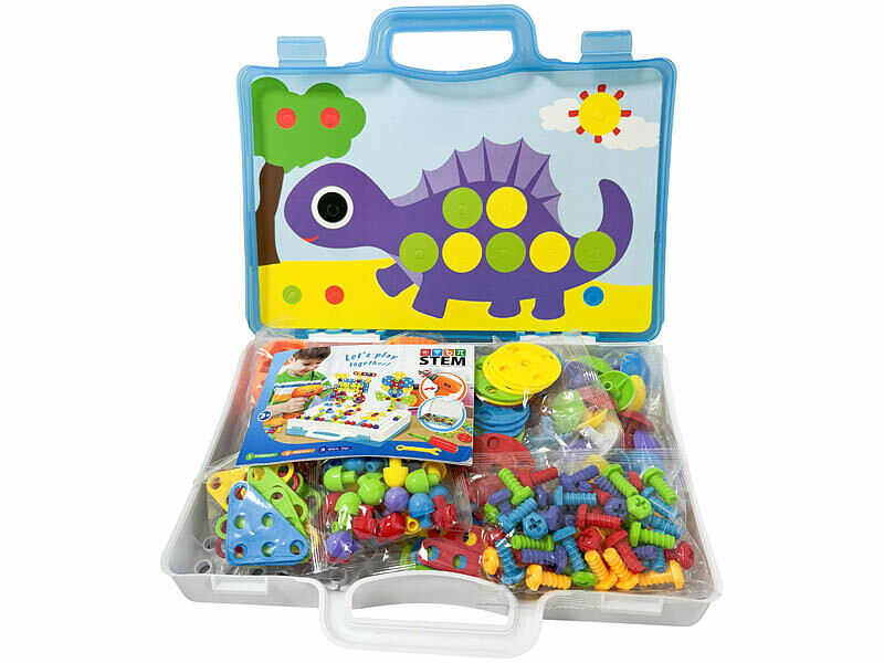 Kit De Mosaïque UieaMsio – 240 Perles à Enfiler Et 10 Planches Colorées, Jeu éducatif Créatif En Bois Pour Enfants Dès 2 Ans