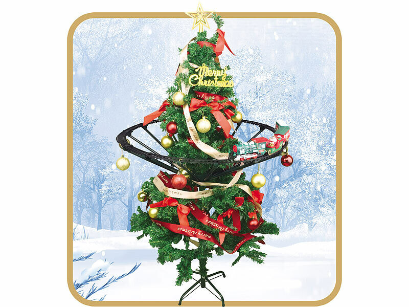 Train électrique De Noël Pour Sapin - Avec Rails, Lumières Et Sons - Décoration Animée Pour Enfants