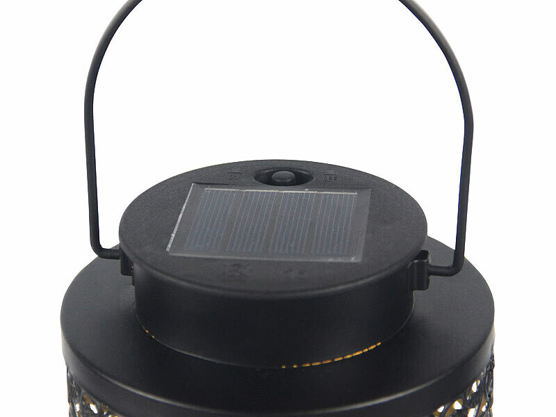 Lot De 2 Lanternes Funéraires Solaires LED - Étanches IP55 - Avec Piquet De Terre - Lumière Blanche