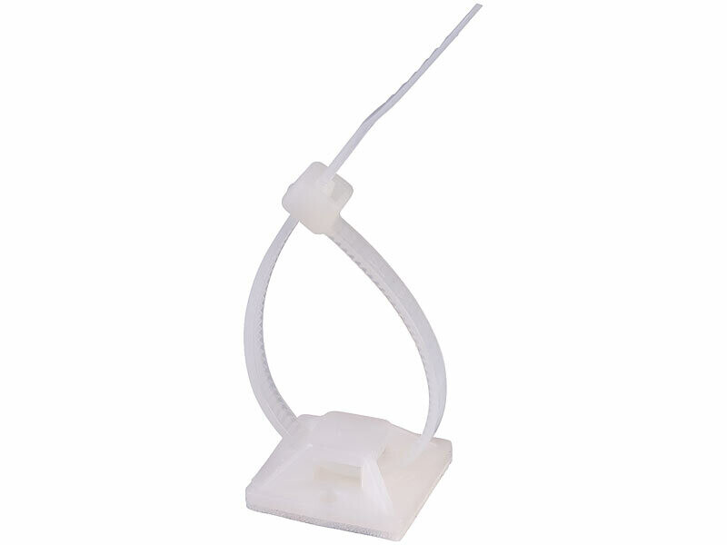 Lot De 60 Serre-câbles Autocollants Réutilisables En Nylon - Pour Organiser Câbles TV, Bureau, Guirlandes