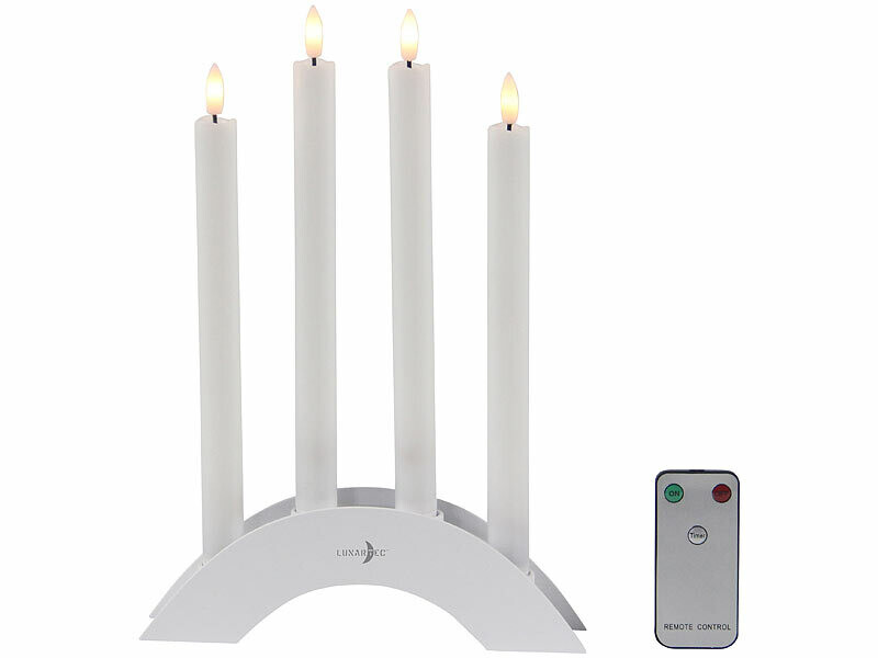 Bougies LED Rechargeables Bougie LED Rechargeable USB Koelaa - Flamme Vacillante Réaliste, Télécommande, Timer - 7.5x15cm Dorée Eclairage Ambiance Usb
