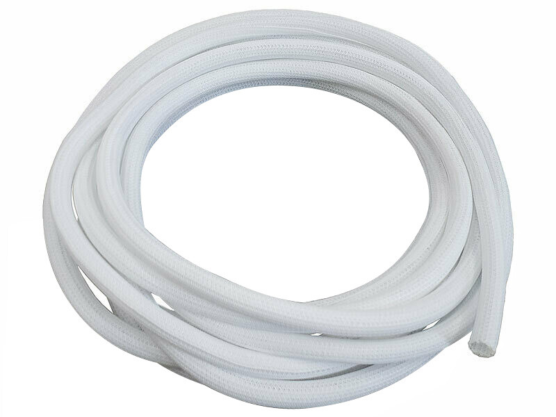 Gaine Protectrice Câble 7,6m - Anti-Mâchonnement Chats/Chiens - Blanc 8mm Auto-Enroulante