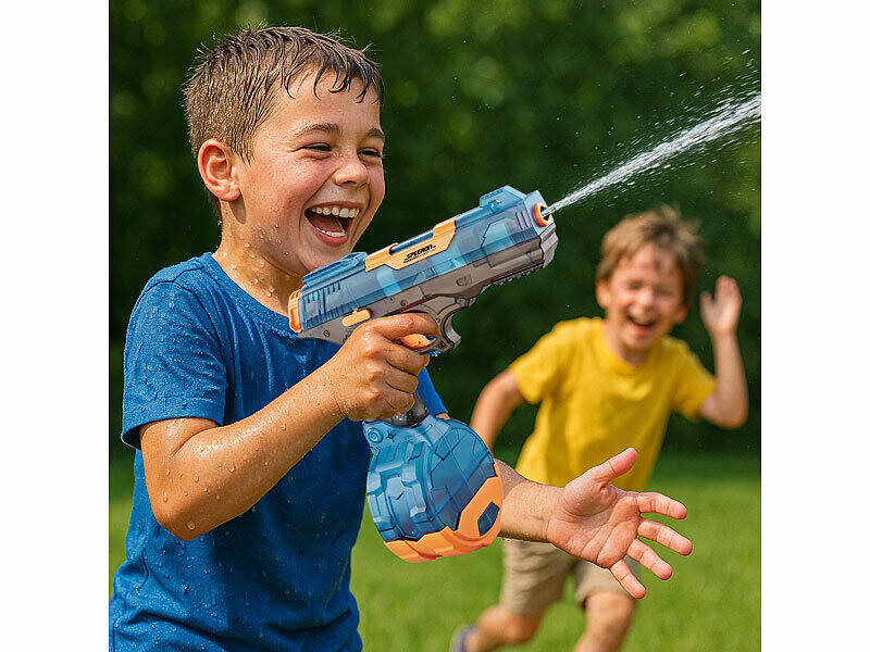 Pistolet à Eau électrique Surpuissant Rechargeable - Bleu - Pour Jeux D'été