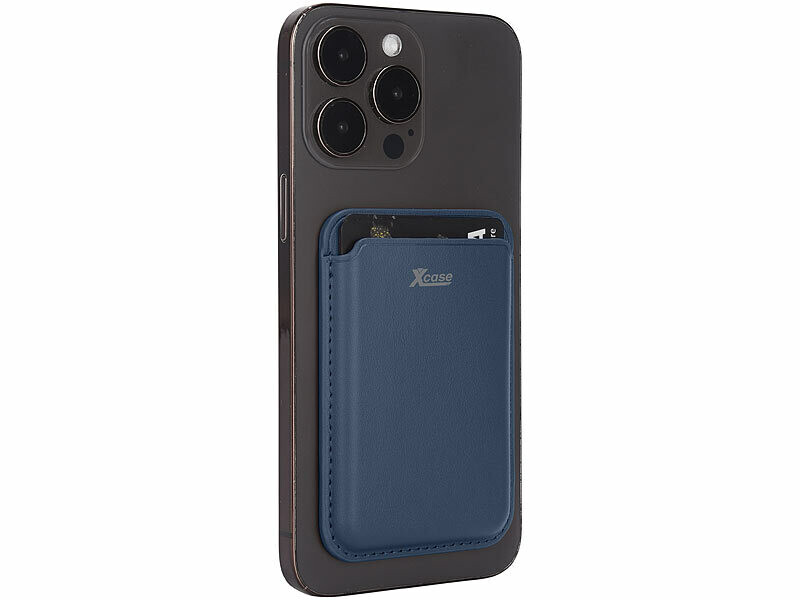 Porte-carte RFID Magnétique Compatible MagSafe Fonction Support - Coloris Noir