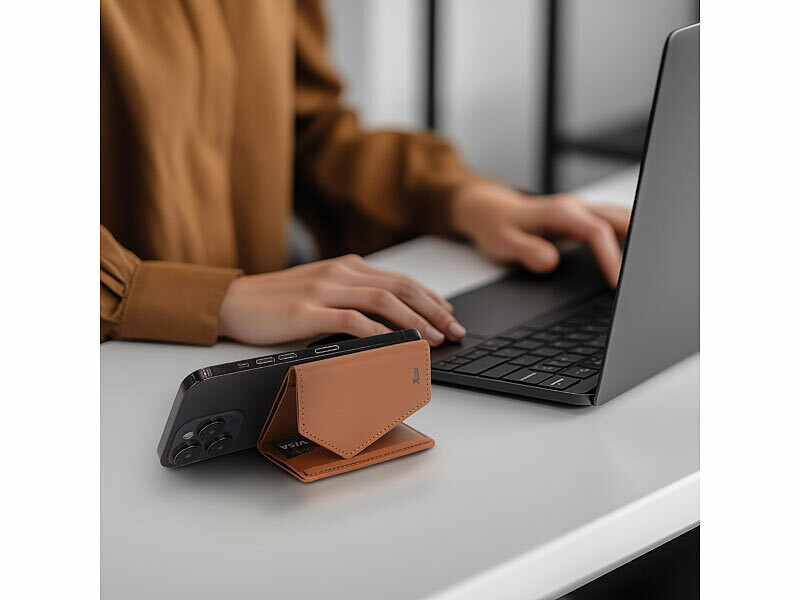 Portefeuille MagSafe ZtotopCases - Porte-Cartes Magnétique RFID Blocking, 3-4 Cartes, Compatible IPhone 16/15/14/13/12, Noir